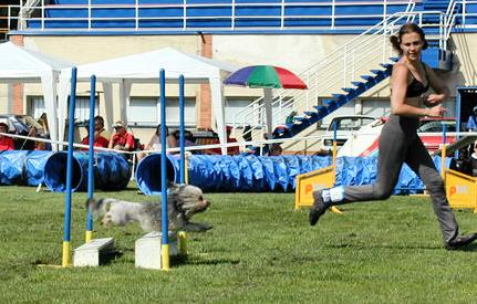 Lucie  Vykoupilová and Monty having fun!